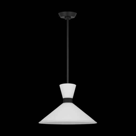 New Visual Comfort Belcarra Medium Pendant Midnight Black Drew Jonathan - Picture 4 of 5